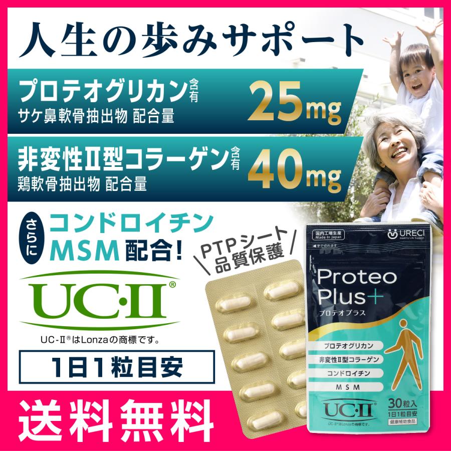 プロテオプラス 30粒(約1ヶ月分) プロテオグリカン 非変性II型