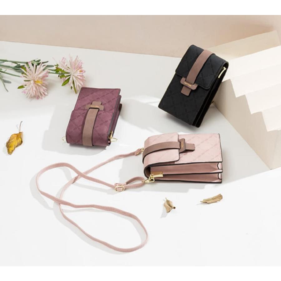 スマホポーチ ショルダー レディース 財布 サコッシュ 縦型 がま口 バッグ お財布ショルダー 母の日 携帯 軽量 肩掛け 斜めがけ スマホ収納 携帯 |  | 01