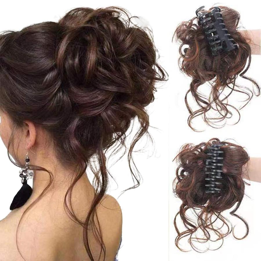Alpha Depot お団子 ウィッグ お団子ヘア まとめ髪 クリップ アレンジ 大きめ 部分 和装 痛くなりにくい かわいい お洒落 つけ毛 ボリ | 