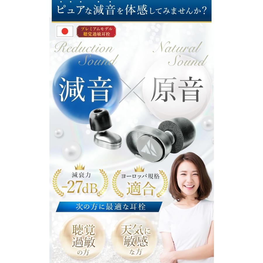 KsGear 耳栓 【聴覚過敏 ミソフォニア】 音嫌悪症 1秒で嫌な音だけを減音 音が綺麗 ノイズキャンセリング 会話用 閉塞感がない HSP イヤー |  | 01