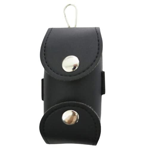 [Bel cuore] ゴルフボールケース ポーチ ボール入れ 2個入れ用 軽量 グリーンフォーク入れ PUレザー (Black) | 