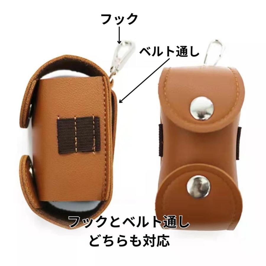 [Bel cuore] ゴルフボールケース ポーチ ボール入れ 2個入れ用 軽量 グリーンフォーク入れ PUレザー (Black) |  | 06