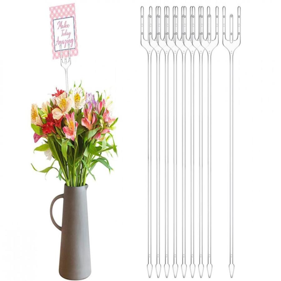 geneX メモクリップホルダー メモクリップ フラワーピック 花ピック プラスチック クリップ カードホルダー 31cm 80本 ギフト カード 誕 |  | 02