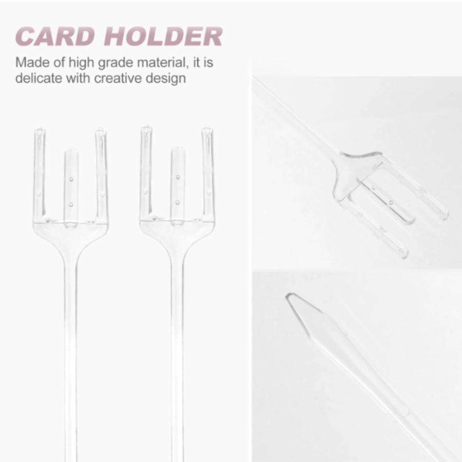 geneX メモクリップホルダー メモクリップ フラワーピック 花ピック プラスチック クリップ カードホルダー 31cm 80本 ギフト カード 誕 |  | 03