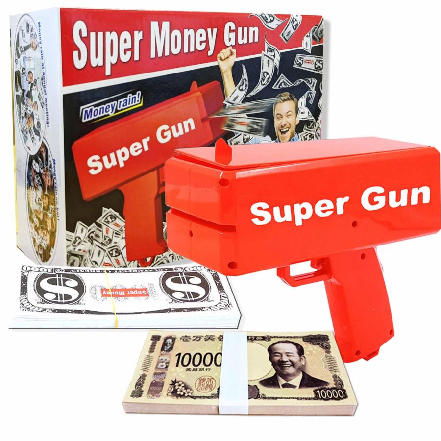 公式] マネーガン お札 強力噴射 バズーカ ドル札100枚＋おもちゃの1万円200枚セット : ウレテク - 通販 - Yahoo!ショッピング