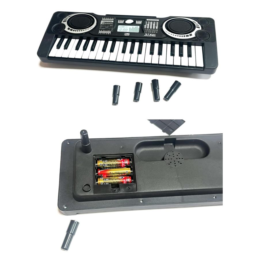 電子ピアノ mini 電子オルガン キーボード 37鍵盤 乾電池式 子供 ミニ 