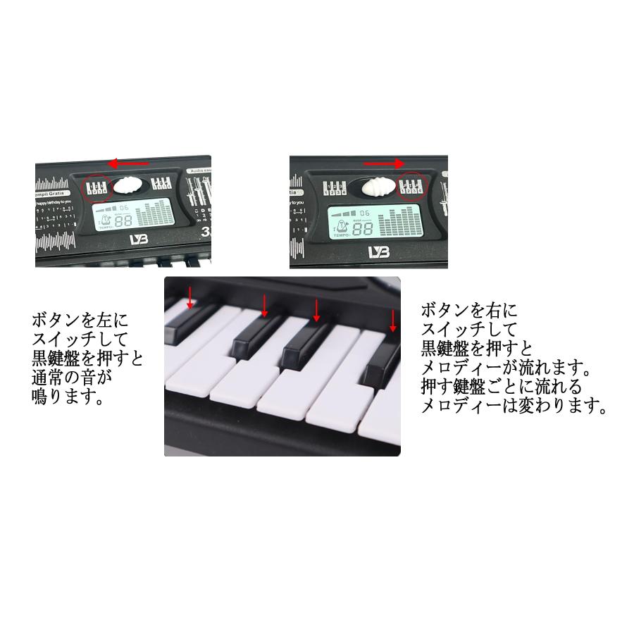 電子ピアノ mini 電子オルガン キーボード 37鍵盤 乾電池式 子供 ミニ