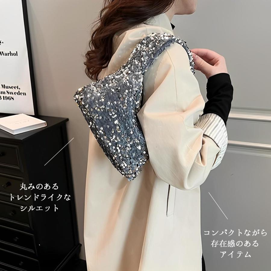 Lapimou] スパンコールバッグ パーティーバッグ キラキラバッグ