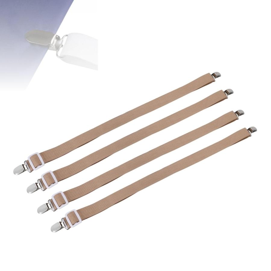 Partools ベッドシーツ固定クリップ 4本セット 50-180cm 調整可能 布団ズレ防止 ゴムバンド (ブラック) |  | 10