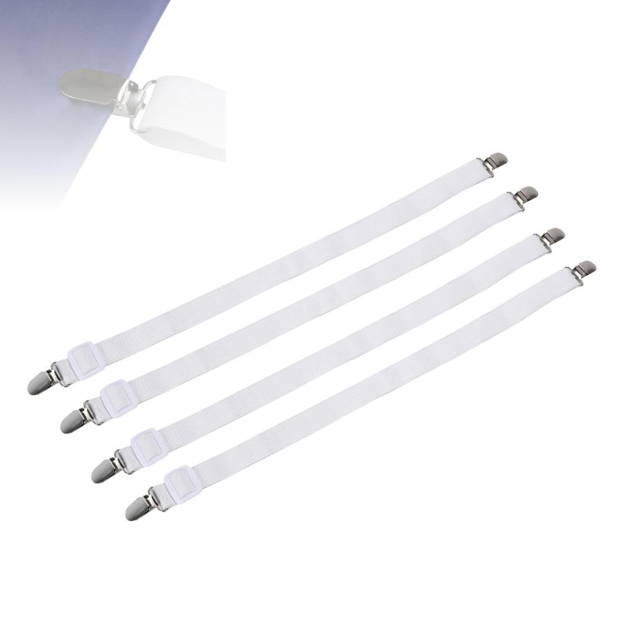 Partools ベッドシーツ固定クリップ 4本セット 50-180cm 調整可能 布団ズレ防止 ゴムバンド (ブラック) |  | 11