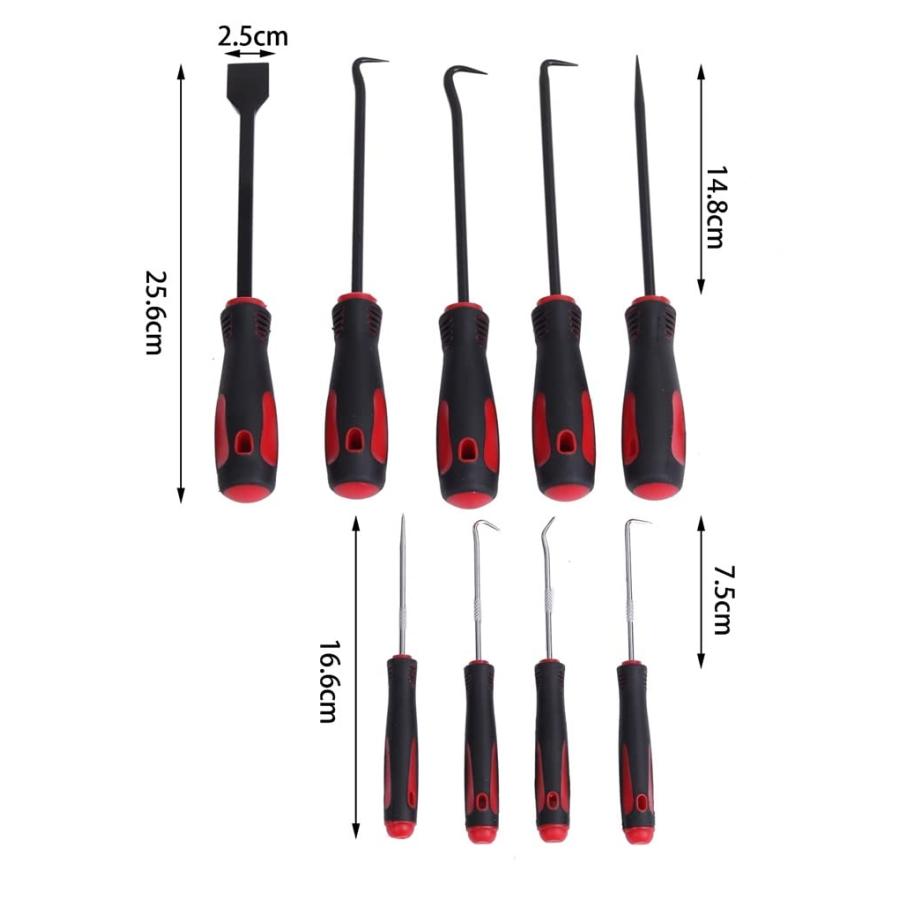 シールはがし 赤色 ピックツール オイルシール リムーバー 9種類セット パッキン交換 工具 メンテナンス オイル シール 9種セット 剥がし パッキ |  | 07