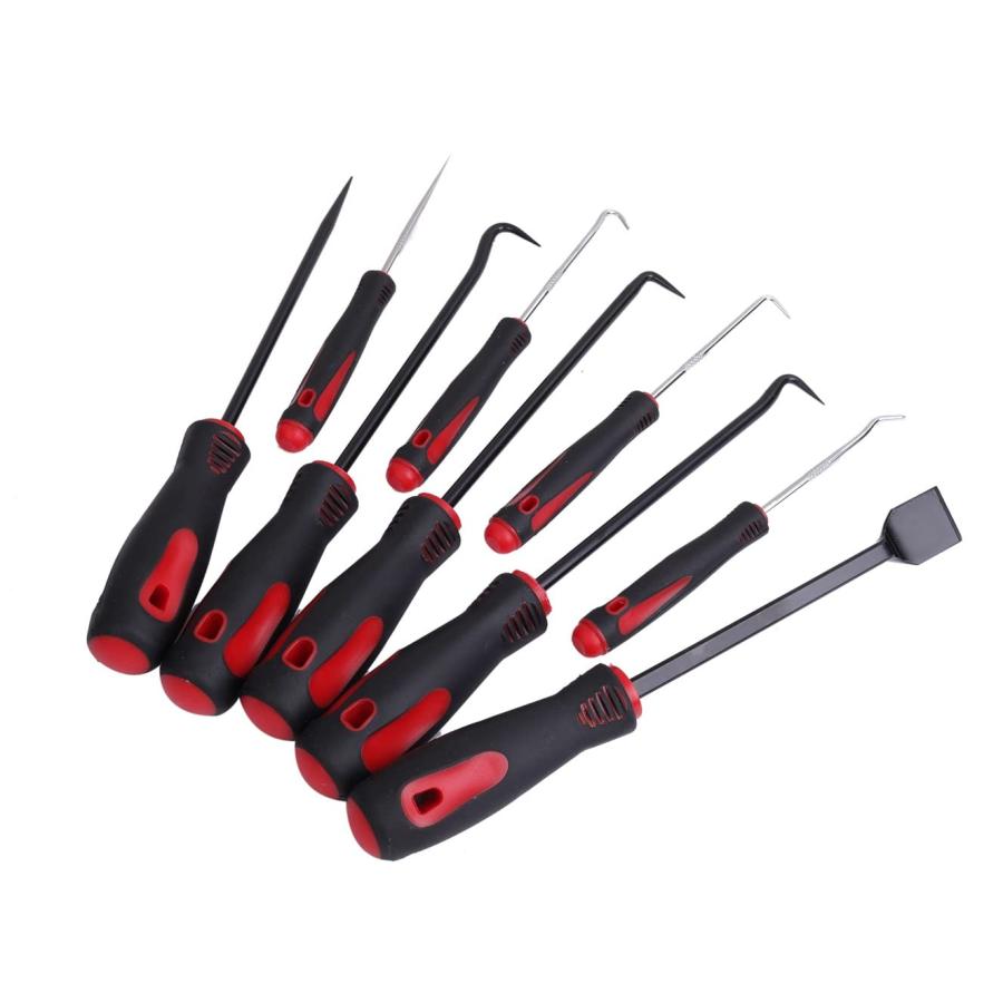 シールはがし 赤色 ピックツール オイルシール リムーバー 9種類セット パッキン交換 工具 メンテナンス オイル シール 9種セット 剥がし パッキ |  | 10