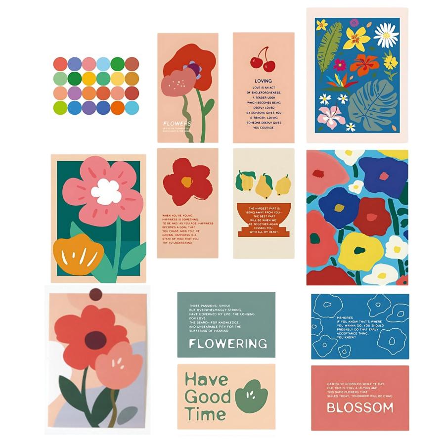 ドナリー ポストカード アートポスター 12枚セット 厚紙 北欧 韓国 海外 インテリア 雑貨 おしゃれ ミニポスター メッセージカード (A) |  | 14