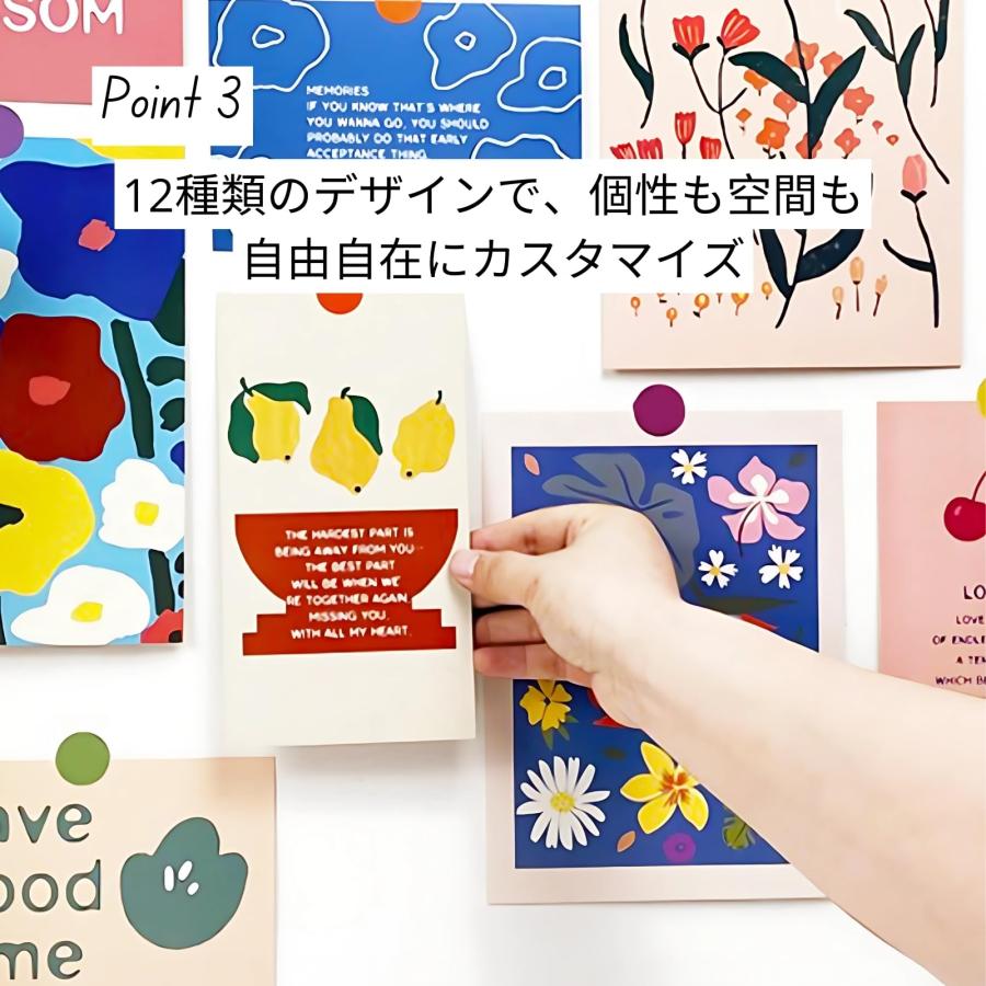 ドナリー ポストカード アートポスター 12枚セット 厚紙 北欧 韓国 海外 インテリア 雑貨 おしゃれ ミニポスター メッセージカード (A) |  | 08