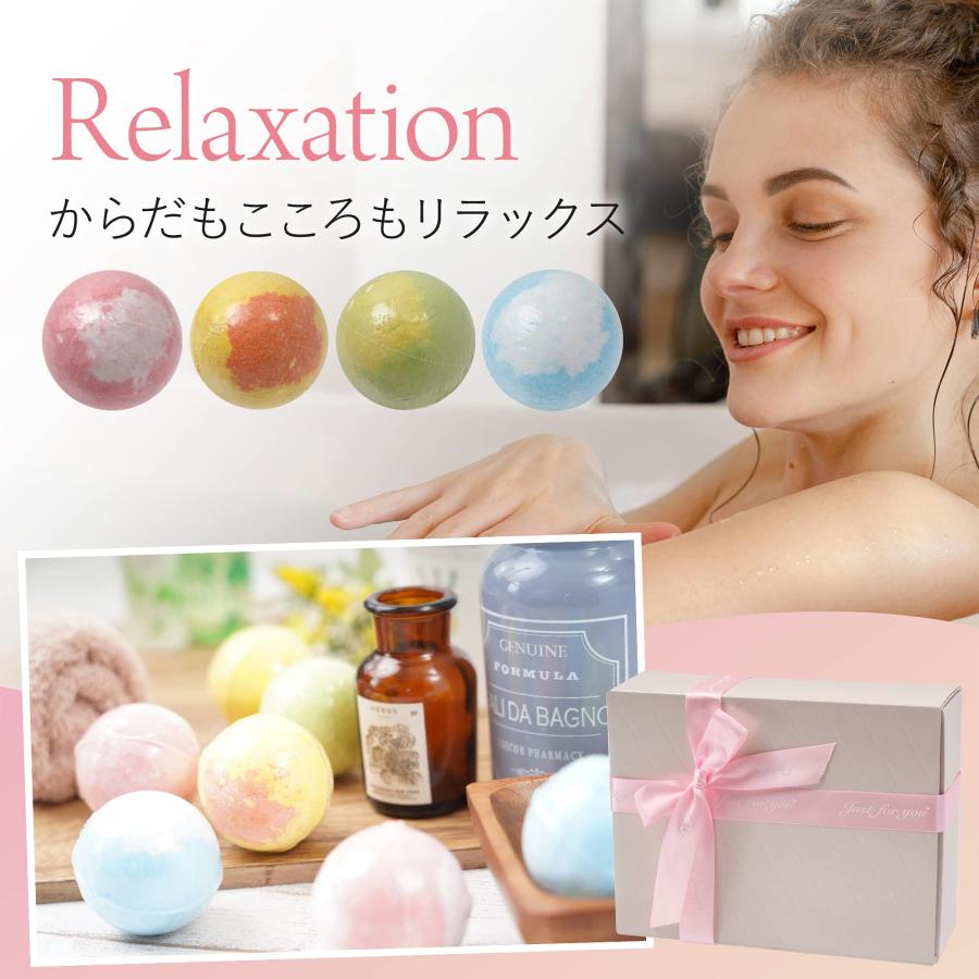Un usual-store バスボム 8個 ＆ 花 入浴剤 ギフトセット 女性 プレゼント 誕生日 炭酸 香り爆弾 BOX お風呂用 バス ボール |  | 04