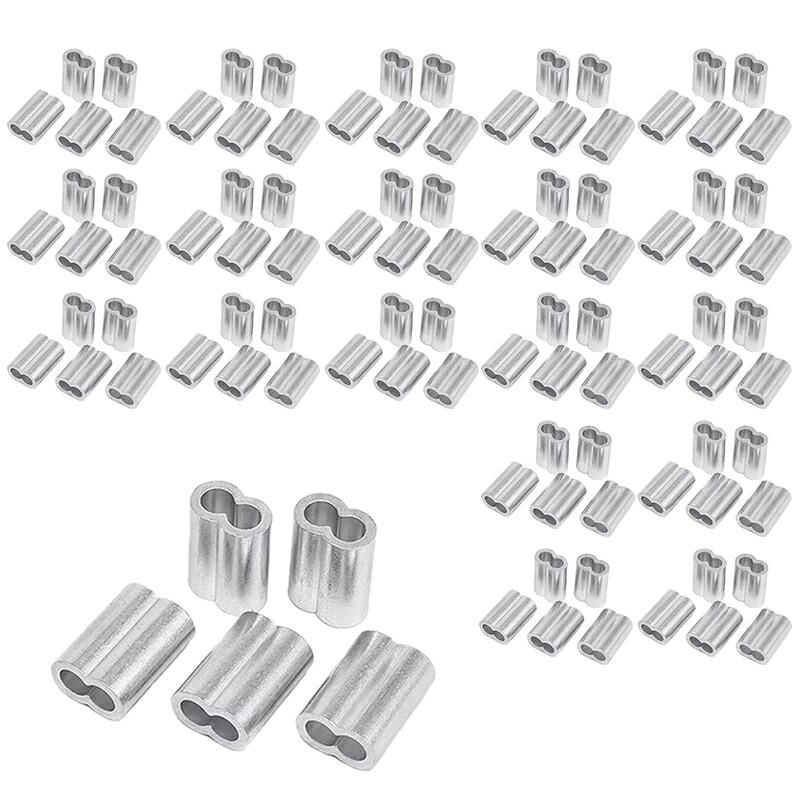 100個セット】 ワイヤーロープスリーブ アルミクランプ管 アルミ