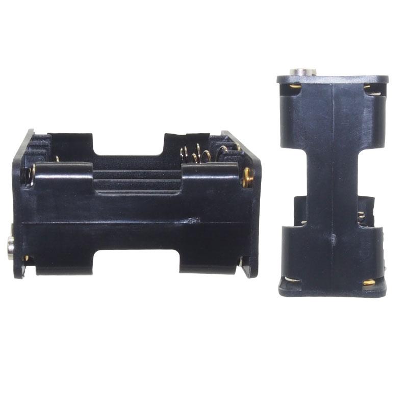 単3 8本用 電池ボックス バッテリースナップセット 最大12V (二次電池の場合は9.6V) 導線付きスナップコネクタ af