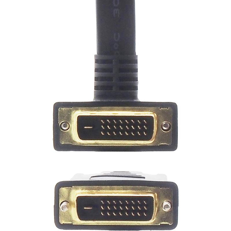 DVIケーブル DVI-D デュアルリンク 25pin ストレート オス - L字