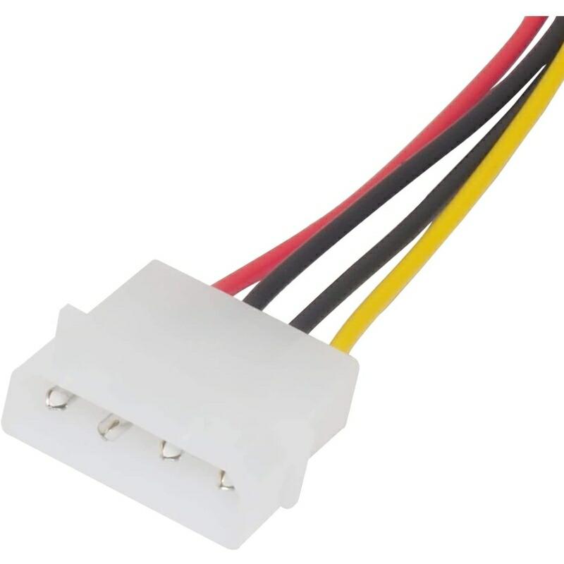 SATA電源用変換ケーブル SATA電源 (15ピン) ケーブル ストレート IDE