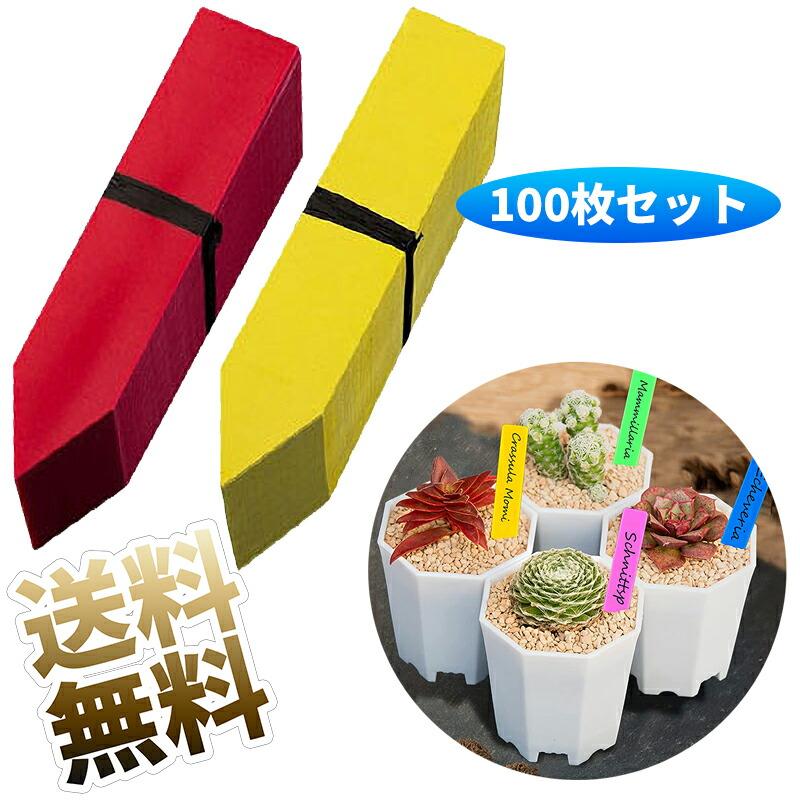 園芸用ラベル 短冊形 ×100点セット 約5cm 花壇・鉢植の植物名表示に