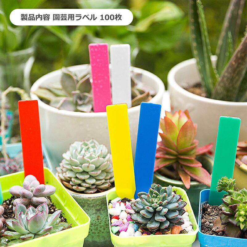 園芸用ラベル 短冊形 ×100点セット 約5cm 花壇・鉢植の植物名表示に