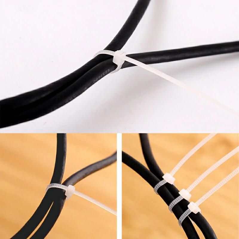 終売特価】ナイロン結束バンド 幅2.5mm 長さ100mm 難燃タイプ 合計200 