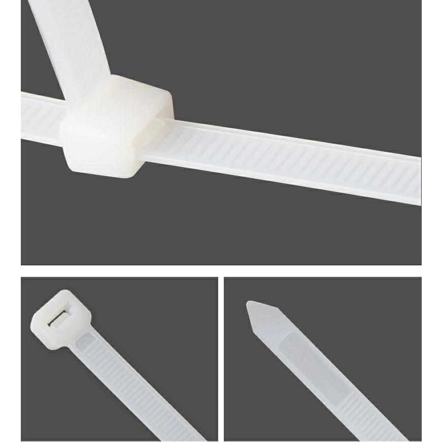 ナイロン結束バンド 幅7.5mm 長さ290mm 高耐久仕様 難燃タイプ 100本