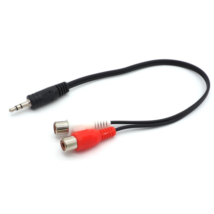 オーディオ変換ケーブル 3.5mmステレオミニプラグ-RCA ピンジャック×2