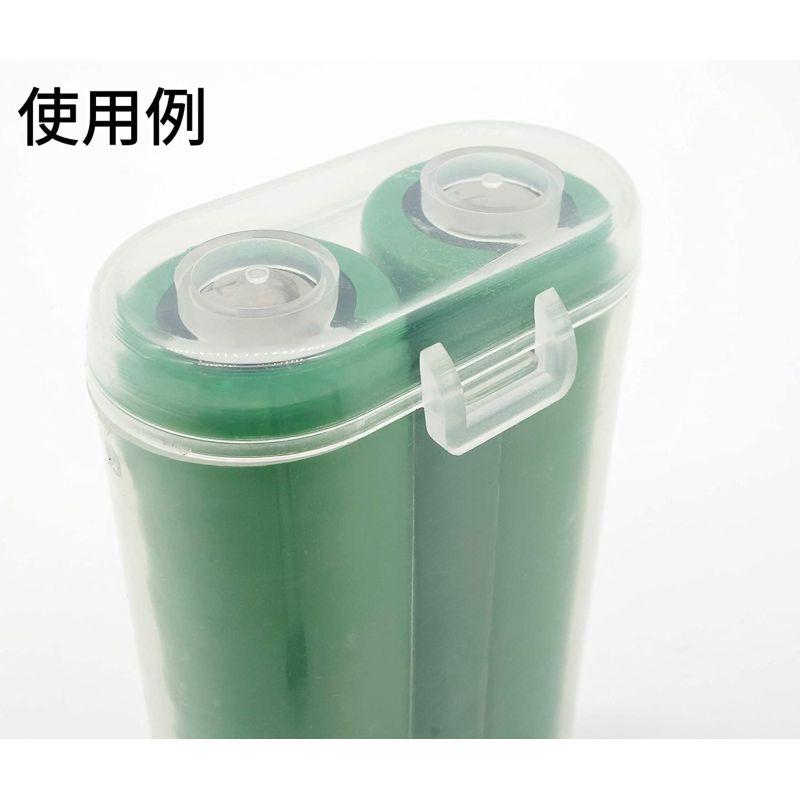 【2点セット】生セル2本用電池ケース 18650サイズ タテ ハードプラスチック クリア IMR専用 |  | 01