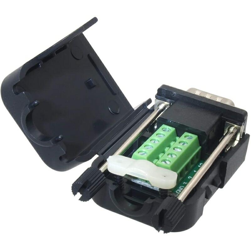 D-SUB 15ピン オス 9+GND 基板 ローレット 樹脂部品ブラック 1ケ |  | 01