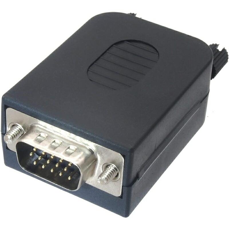 D-SUB 15ピン オス 9+GND 基板 ローレット 樹脂部品ブラック 1ケ |  | 03