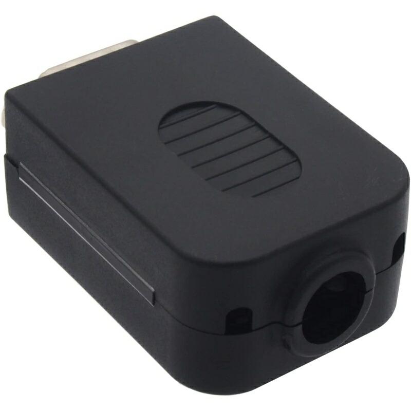 D-SUB 15ピン オス 9+GND 基板 ローレット 樹脂部品ブラック 1ケ |  | 04