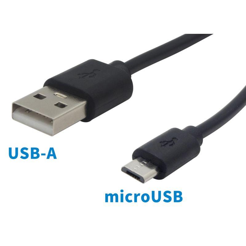 マイクロUSBケーブル ×1本 約10cm(端子含む)  スゴク短い USB Aタイププラグ-microUSB Bタイププラグ ブラック｜uribow｜02
