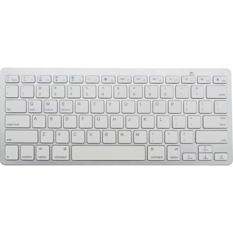 ワイヤレスキーボード ×1個 Bluetooth 英字配列 スリム 薄型