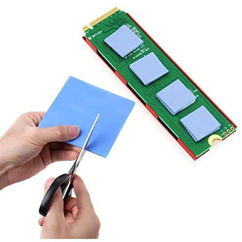 熱伝導シート 100mm × 0.5mm厚 1枚 シリコン サーマルパッド 薄型 放熱