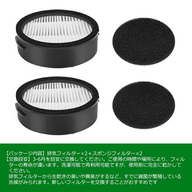 互換品] 【2個セット】CFTS72 掃除機用フィルター 2個排気フィルターと