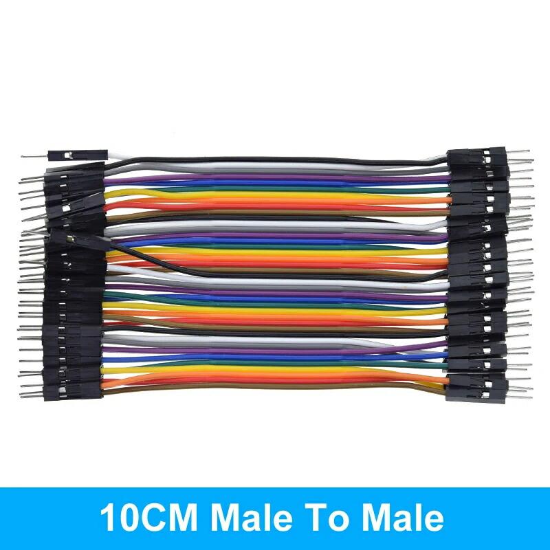 3個】 40pin 多色デュポンワイヤー ワイヤーゲージ 28AWG オス-オス