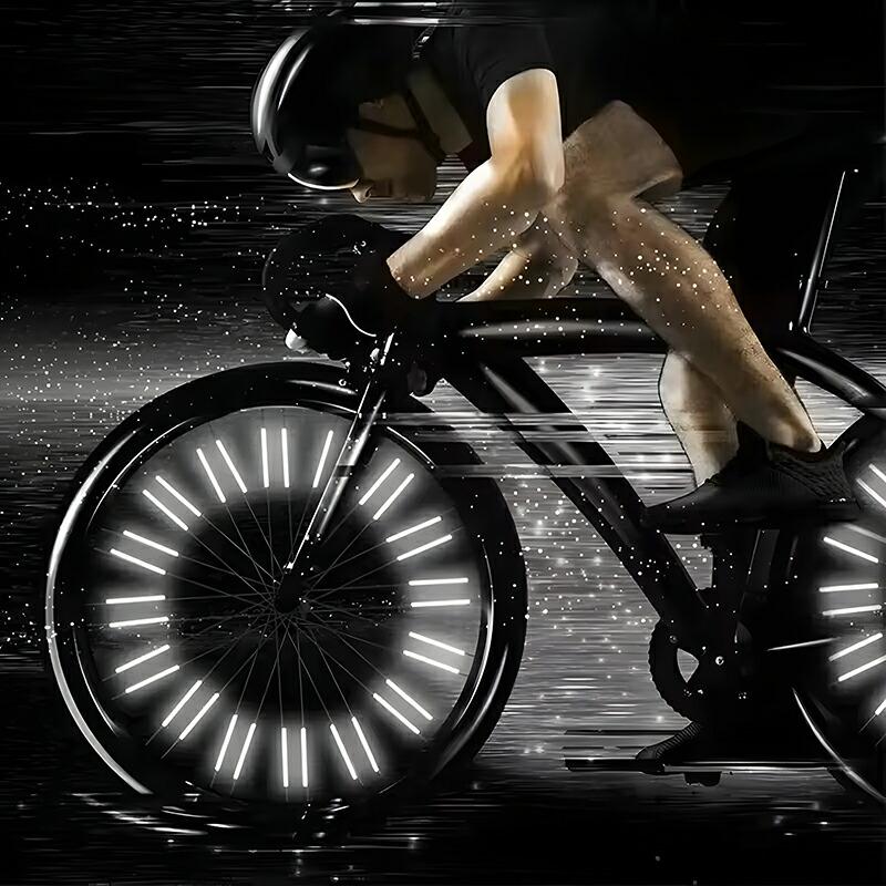 【36本】 自転車 スポーク リフレクター 反射チューブ クリップ ホイールリフレクター 取付け用 反射 簡単装着 夜間 悪天候 可視 約8cm |  | 05