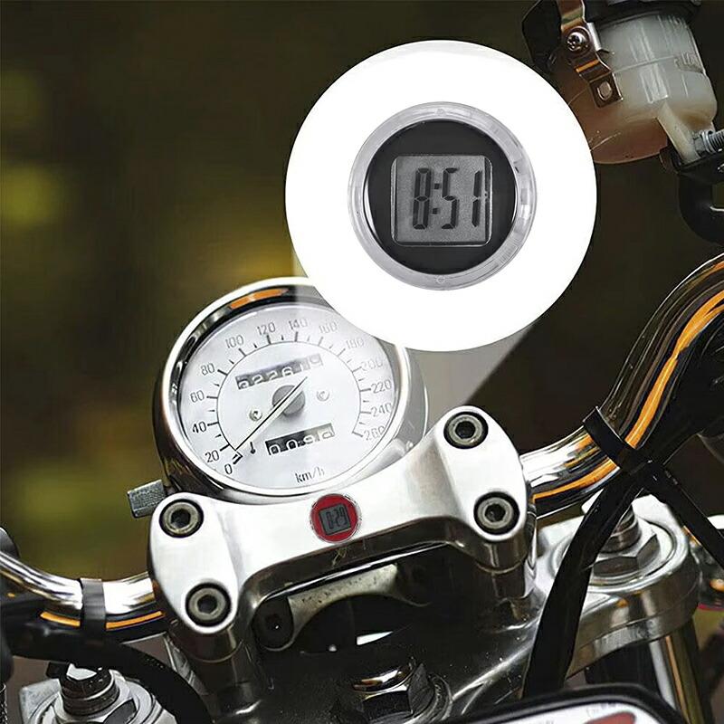 2個セット】バイククロック デジタル時計 防水 オートバイ バイク用