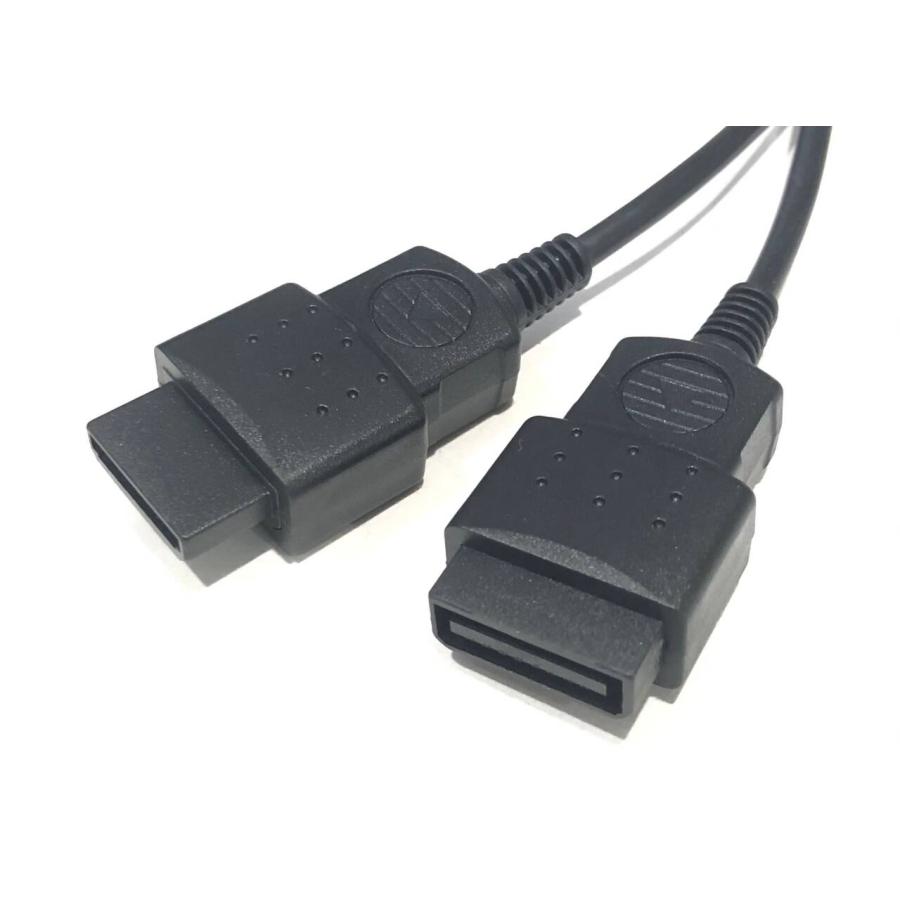 互換品]【2本】 セガサターン用 ゲーム機 パッド用 延長ケーブル 約