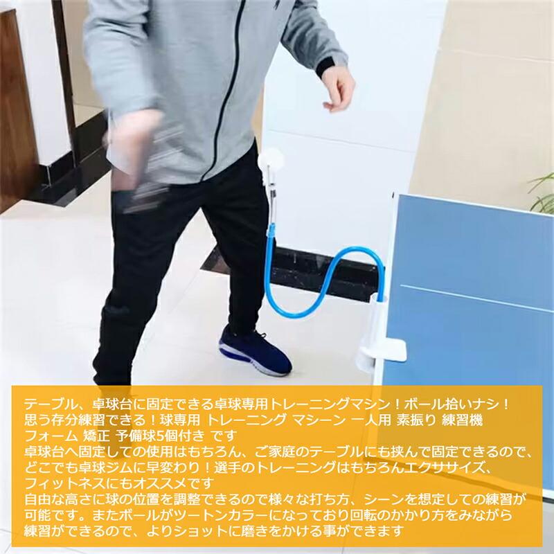 卓球 練習 マシン ピンポン 一人用 素振り 回転 予備球5個付き 卓球台 