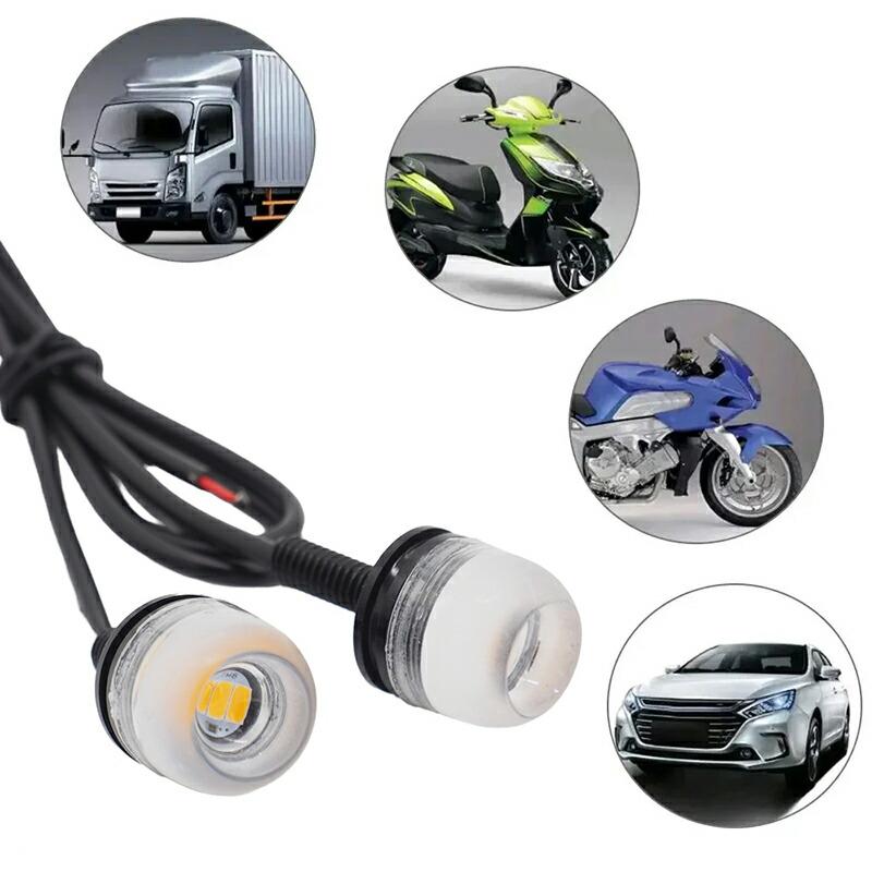 2個】 バイク ウインカー LED M6ネジ汎用 バイク用装飾ライト 12V 防水