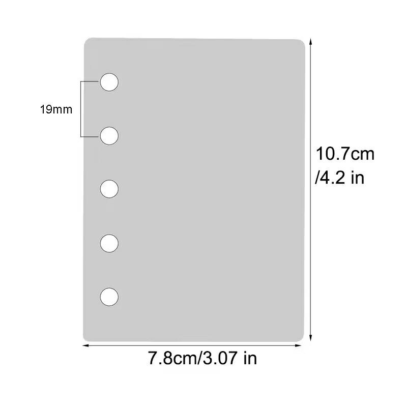 【10枚】m5 ppシート 5穴 ルーズリーフ 手帳用リフィル プラバン 保護プレート リングバインダー 約10.7 *7.8cm |  | 02