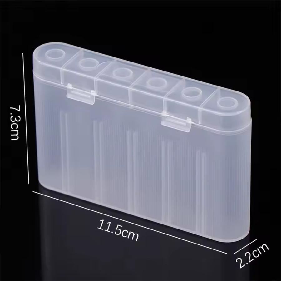 2個】 電池ケース 18650 6本収納 ハードプラスチック 収納ボックス