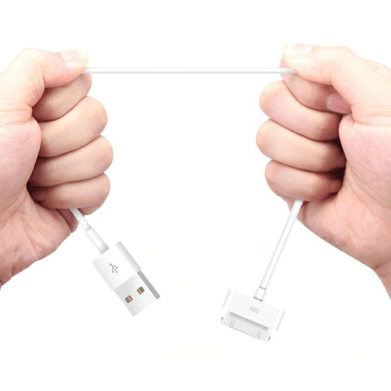 互換品]【2本】1m DOCKケーブル 30ピン iPhone4 / 4S iPad iPod 対応