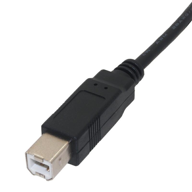 USB TYPE B ケーブル タイプ A オス - タイプ B オス 約 20cm スキャナー や プリンター とパソコンの接続に｜uribow｜06
