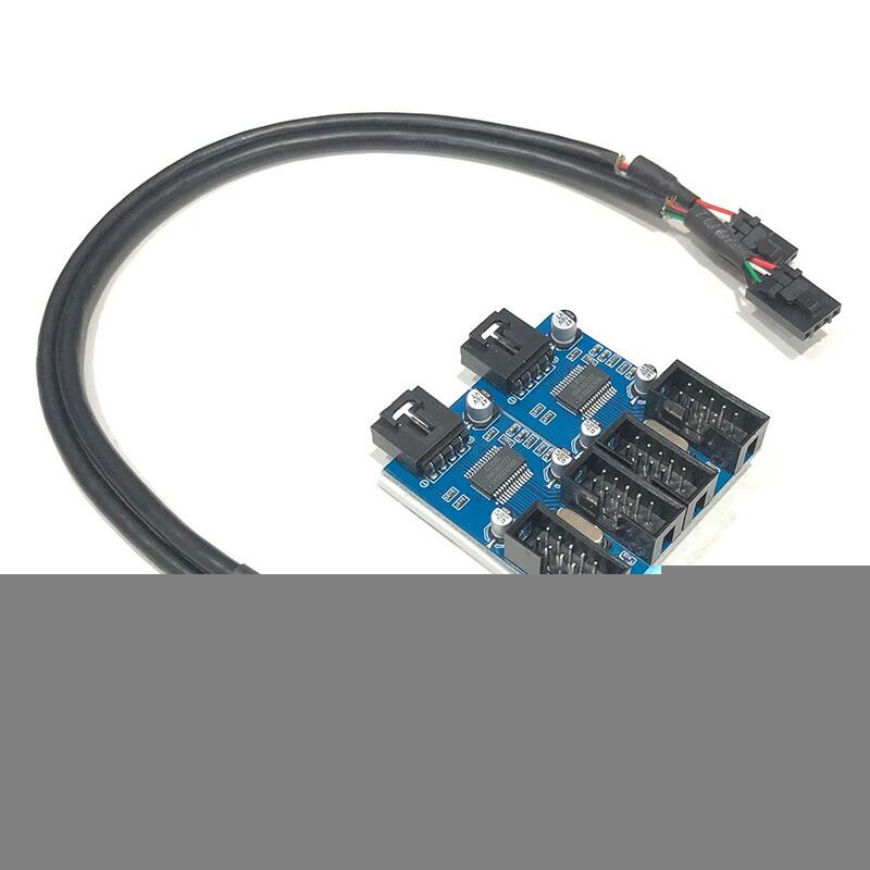 増設 カード 内蔵 9ピンUSB 延長ケーブル マザーボード USB2.0 HUB