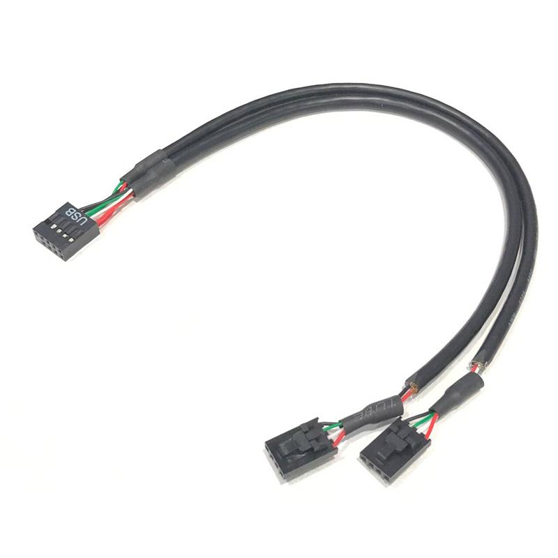 増設 カード 内蔵 9ピンUSB 延長ケーブル マザーボード USB2.0 HUB