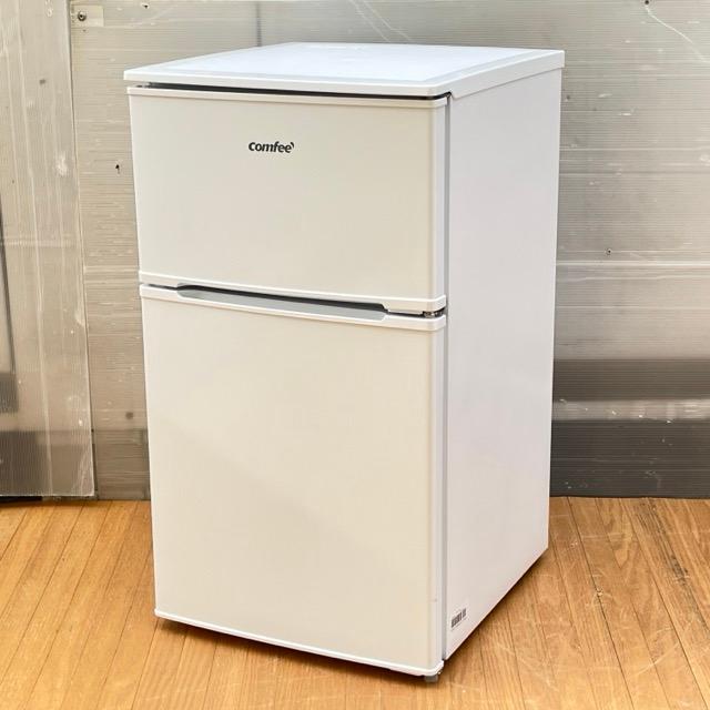 送料無料 コンフィー ノンフロン冷凍冷蔵庫 【中古】動作保証 comfee RCT90WH/E 2025年製 90L 2ドア 右開き ホワイト 106059 B / 23201