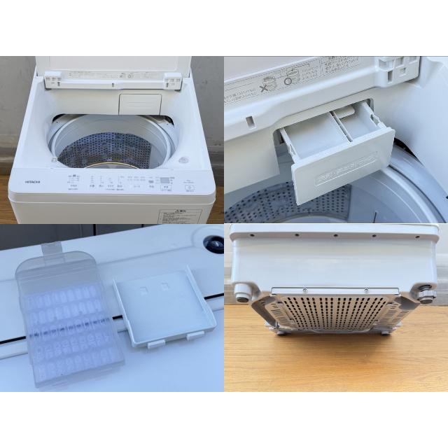 送料無料 日立 全自動洗濯機 【中古】動作保証 HITACHI BW-V100MR 2025